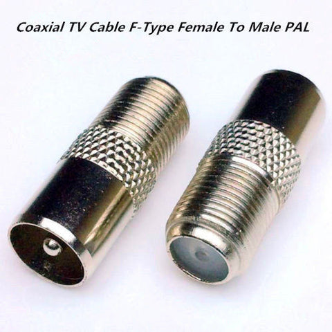 Coaxial TV Cable F Type Female To Male PAL Connector