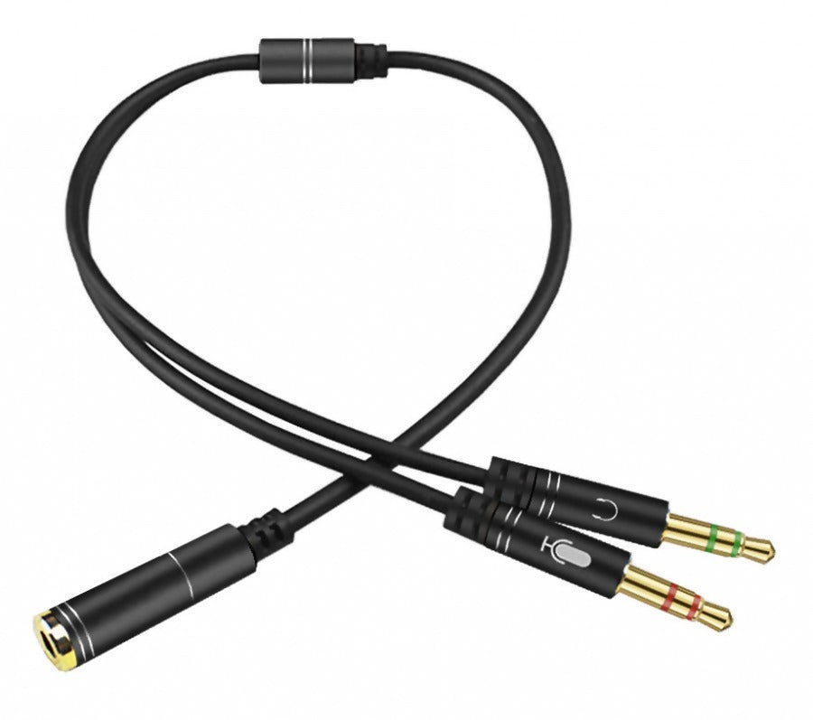 AUX Audio Mic Splitter Cable