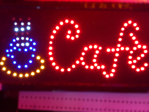 "CAFE" LED Sign 48x25cm