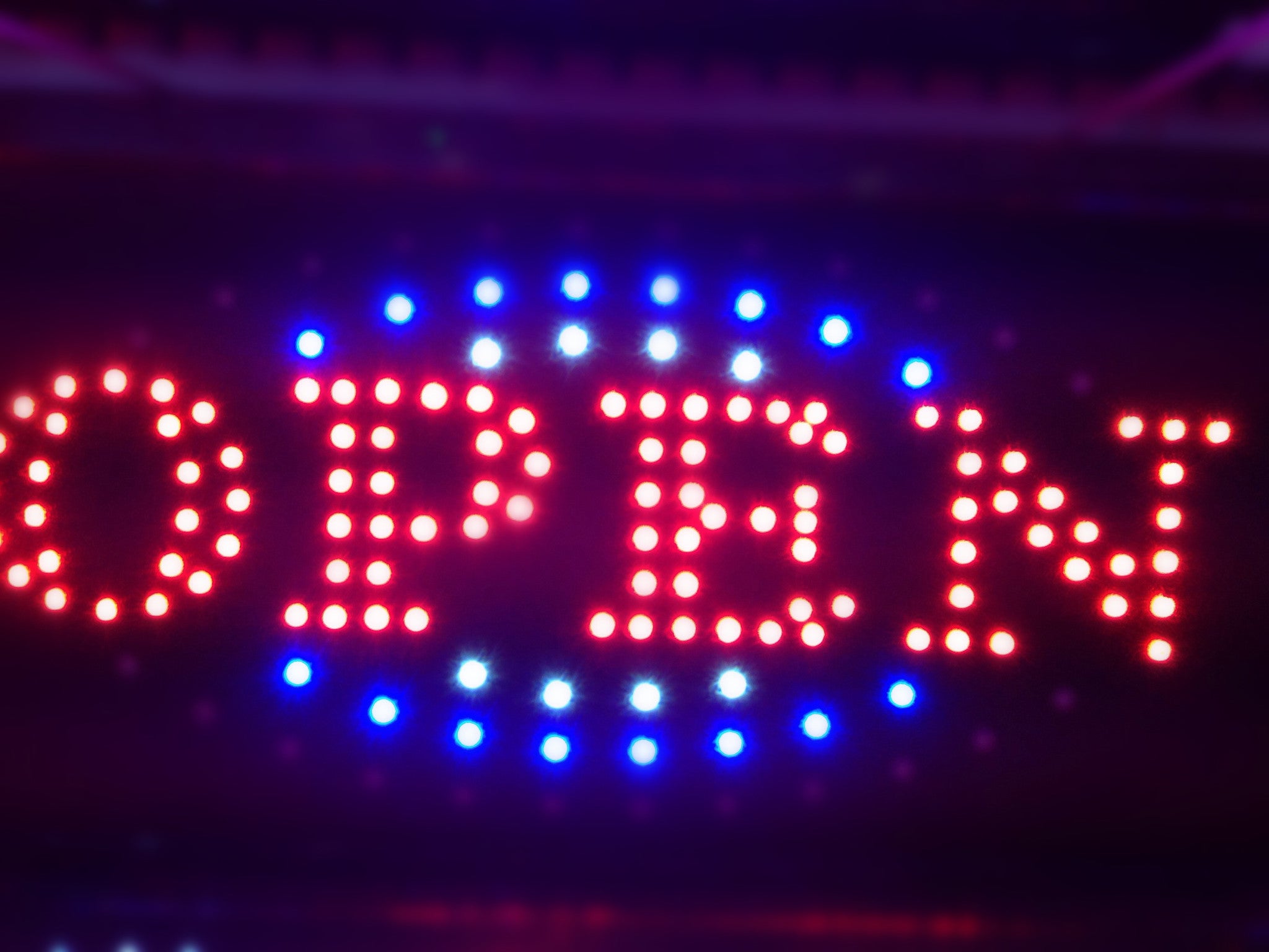 "OPEN" LED Sign 48x25cm