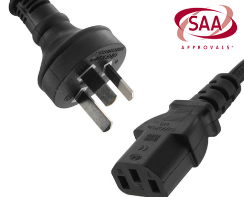 Mains Power Cable AU 3-Pin to 2x IEC "Kettle Plugs"