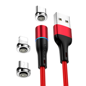 360° Magnetic USB Charging Cable for Lighting iPhone iPad