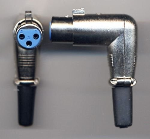 L shape 3 Pin XLR Female Solder Connector (T22)