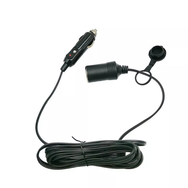 5m Car Cig Lighter Socket Extension Cable 12V/24V 10A Black For Car Pros