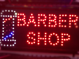 "BARBER SHOP" LED Sign 48x25cm