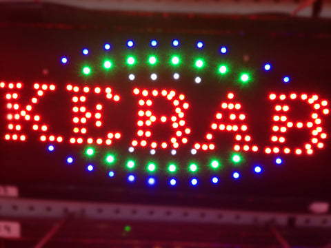 "KEBAB" LED Sign 55X33CM