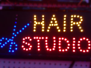 "HAIR STUDIO" LED Sign 48x25cm