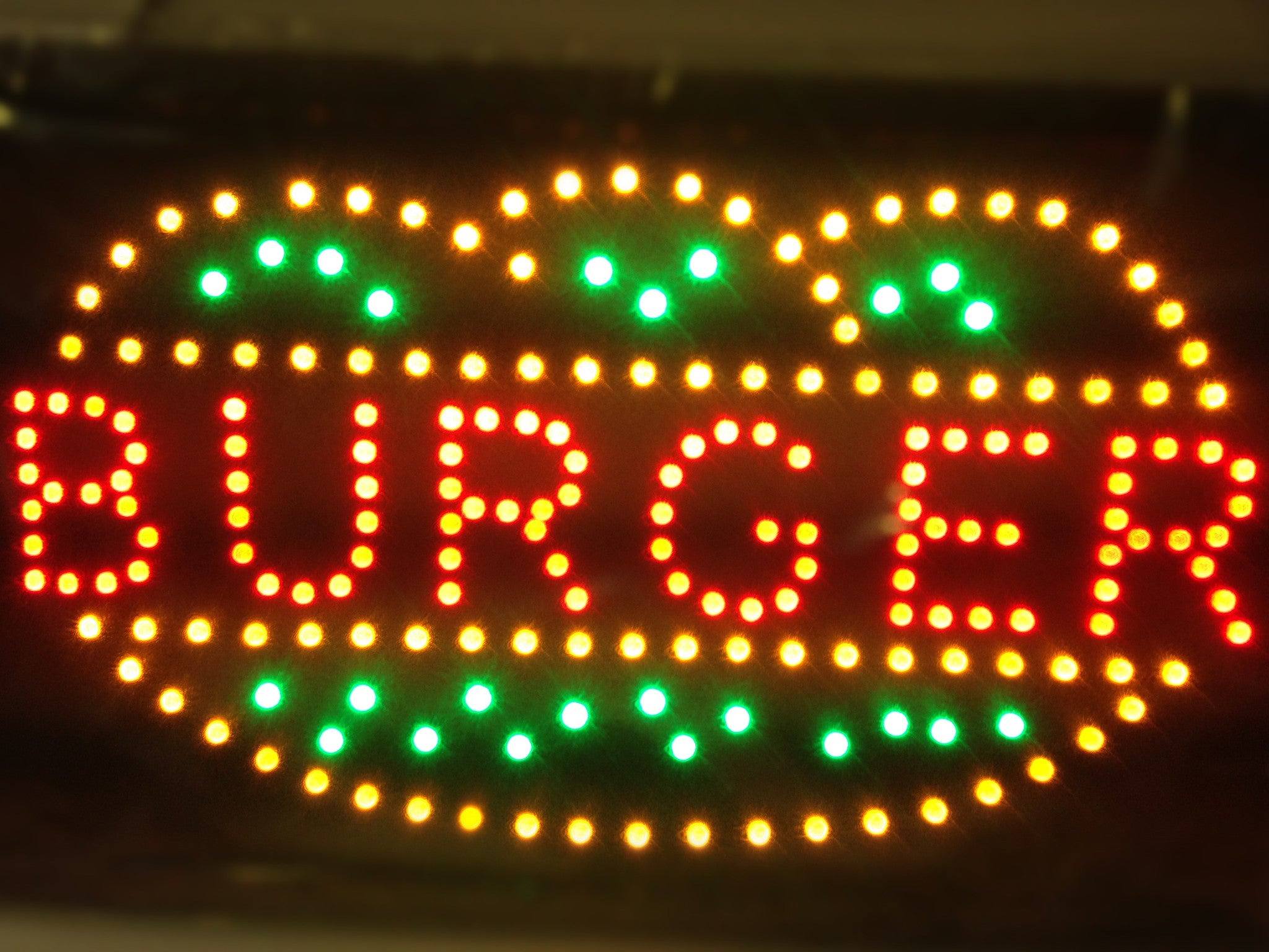 "BURGER" LED Sign 55x33cm