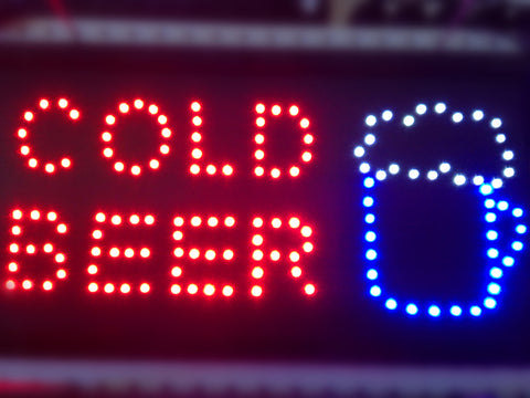 "COLD BEER" LED Sign 48x25cm