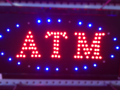 "ATM" LED Sign 48x25cm