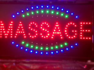 MASSAGE LED Sign 55X33CM