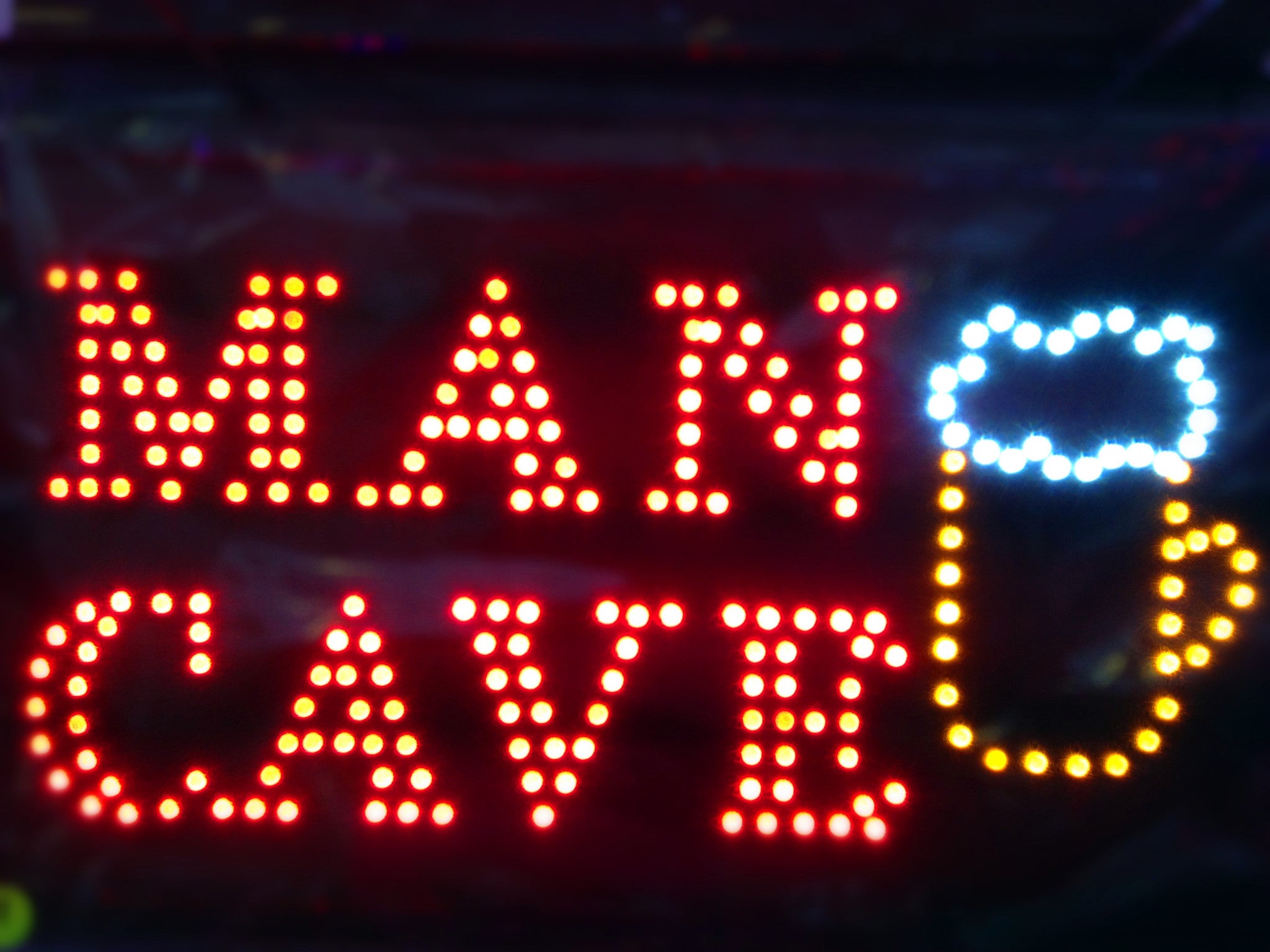 "MAN CAVE" LED Sign 55x33cm