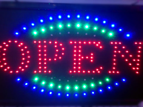 "OPEN" LED Sign 55x33cm