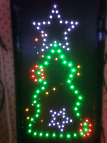 Christmas Tree LED Sign 48x25cm