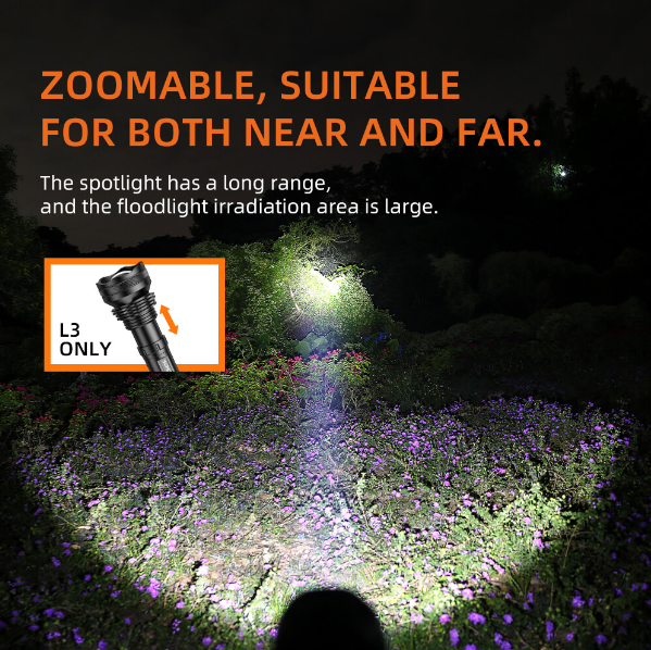 SuperFire LED Torch Lamp Hand held Rechargeable 2700LM L3