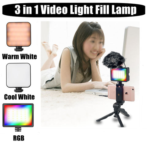 Mini L70 Warm White/White/RGB Video Light Fill Lamp For Tripod