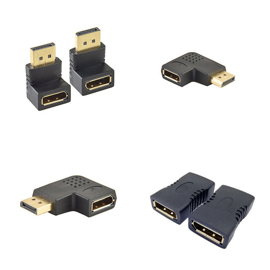 Displayport 90 Degree Adapter DP L Shape Converter Male to Female Joiner (Not HDMI)
