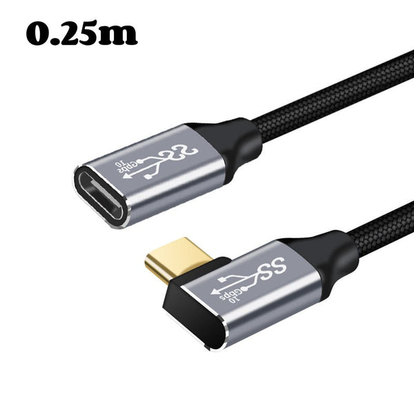 Type-C Male to Female Extension Data Cable
