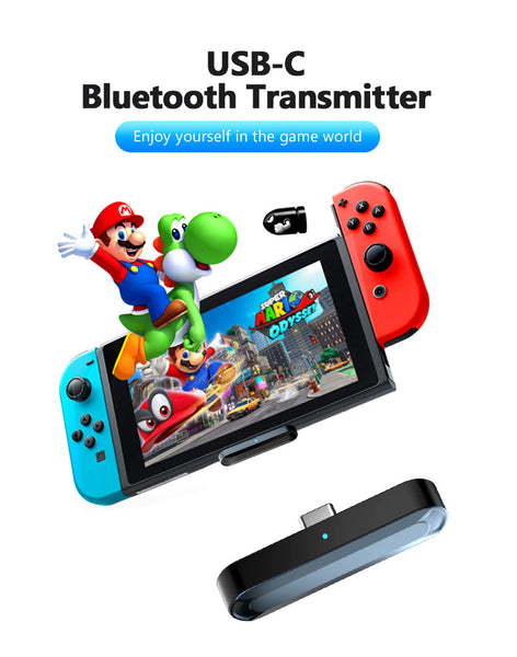 Brand New! Bluetooth 5.0 Wireless Audio Adapter Transmitter Type-C/USB for Switch PS4 PC
