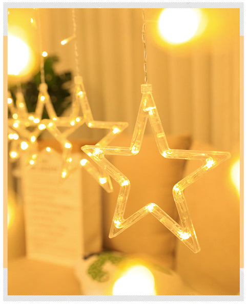 Solar Moon and Star Christmas Lights For Party pros