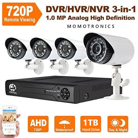 Security CCTV System FULL KIT 1TB + 4 x AHD Camera + DVR + Cables