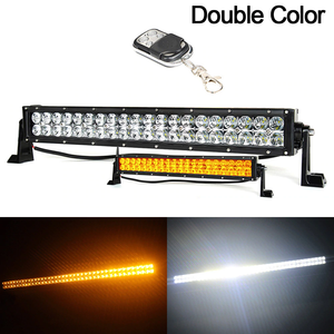 120w LED Light Bar Dual Color Amber White For Car Truck Pros