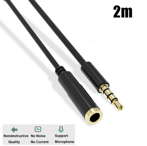 3.5mm AUX Male to Female Extension Cable 4 Pole-2M