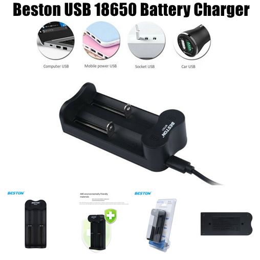 18650 USB Li-ion Battery Charger 2 Port 18650/17650/17335/16500/14500 Beston SA4
