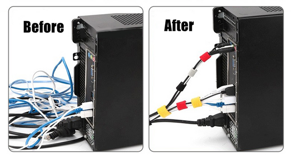 5m Hook & Loop Strap Reusable Phone Cable Tie TV PC Tidy Organizer Garden Ties