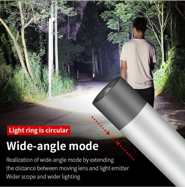 SUPERFIRE 2W Slim Flashlight Rechargeable Zoomable LED Torch S11-F