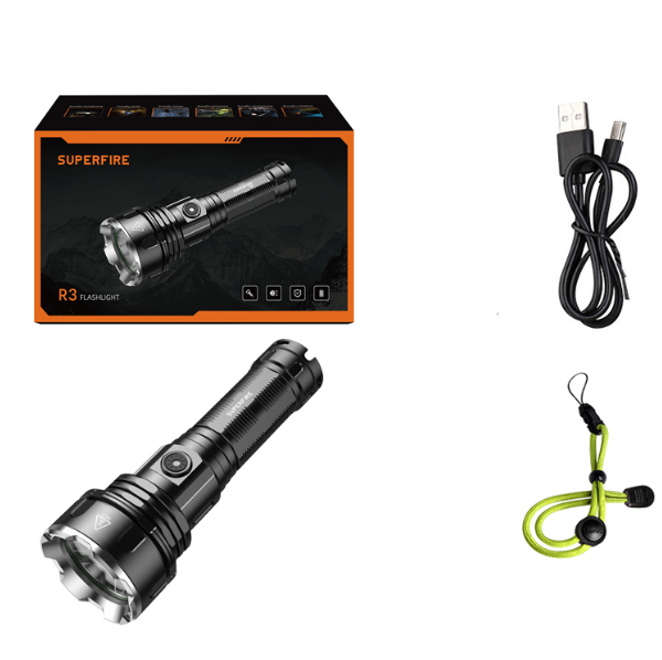 SUPERFIRE Tactical Flashlight LED Torch 3600LM R3-P90