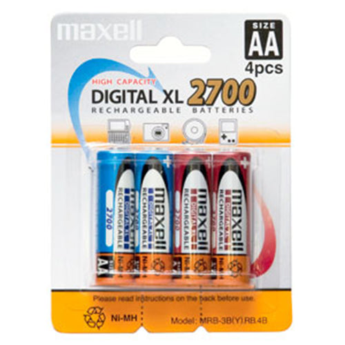 Maxell NiMH 2700 AA Batteries - 4 Pack
