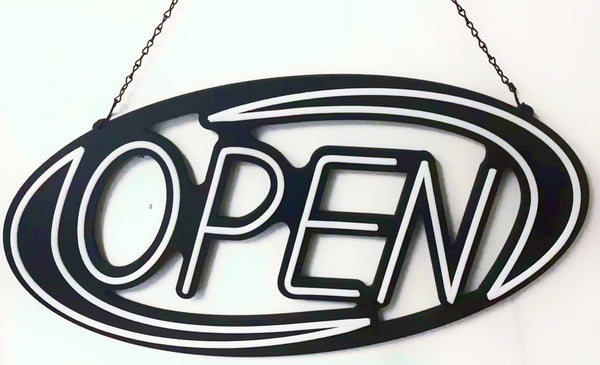OPEN LED Sign Extra large 80cm * 40cm W/ Remote Hanging Chain Chasing LED 12V