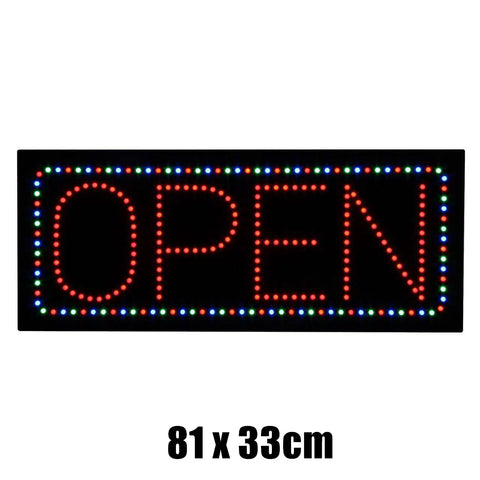 Epoxy Resin OPEN LED Sign 81x33cm