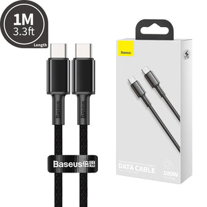 Baseus High Density Braided Fast Charging Data Cable Type-C to Type-C 100W 1M