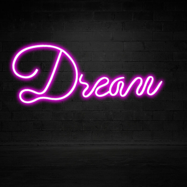 Dream LED Sign Neon Light Dream Blue or Pink USB Powered