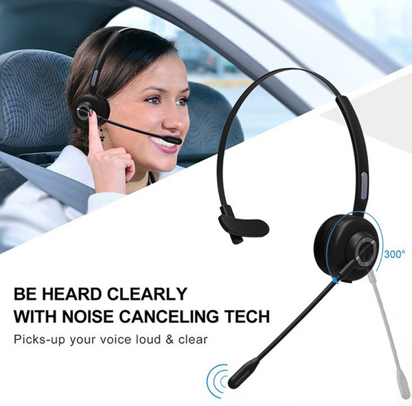 Bluetooth Headphones Headset for Truck driver w/ Charger Dock BH-M97