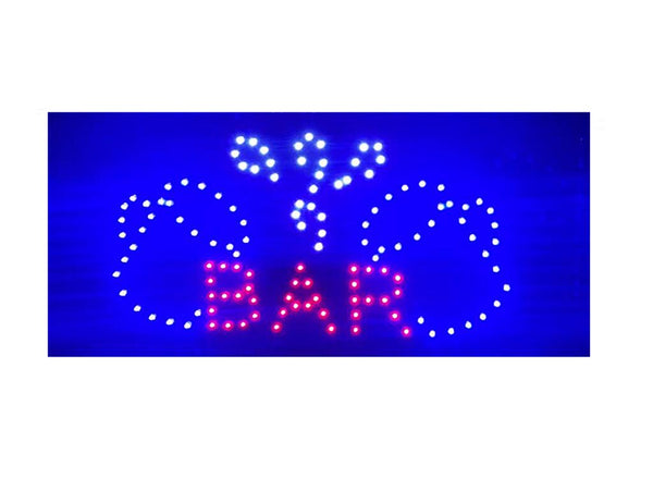 "2 CUPS BAR" LED Sign 48X25CM