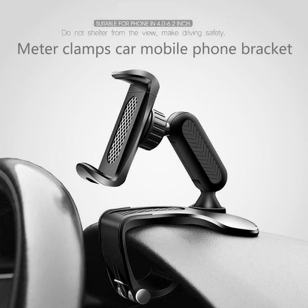 Car Dashboard 360 Rotation Rearview Mirror Mount Cellphone Holder Cradle Stand