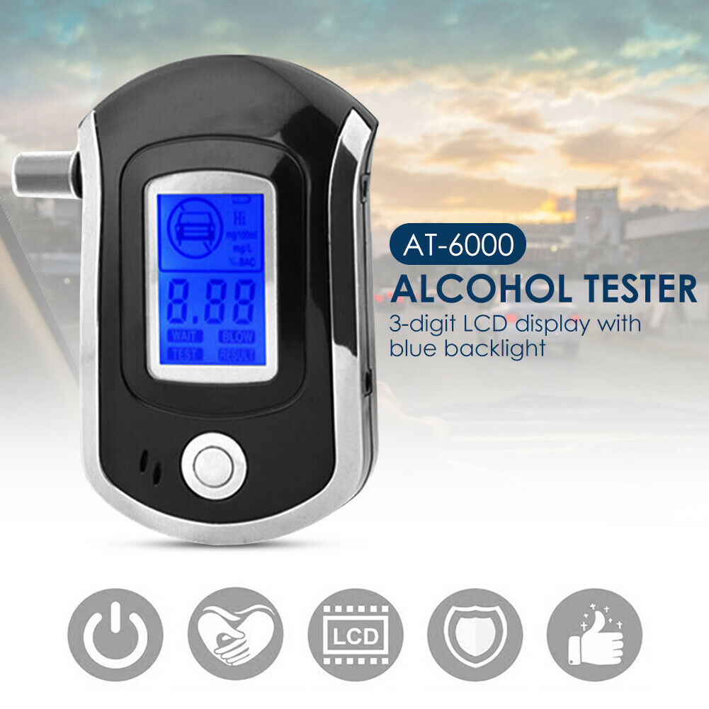 Digital Breath Alcohol Tester AT-6000 Handheld Backlight For Car