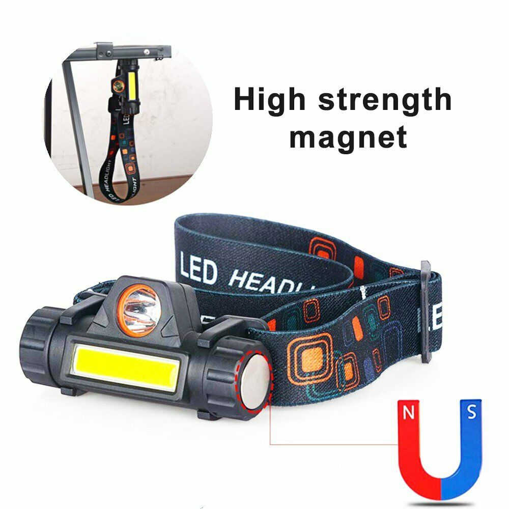 USB Rechargeable Mini COB LED Headlamp