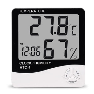 HTC-1 Large LCD Digital Indoor Hygrometer Thermometer with Alarm Clock Gadgets
