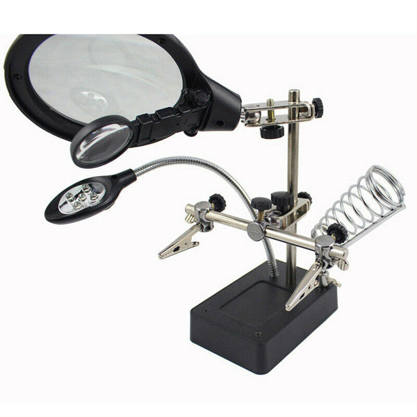 Solder Third Hand Soldering Iron Stand magnifier