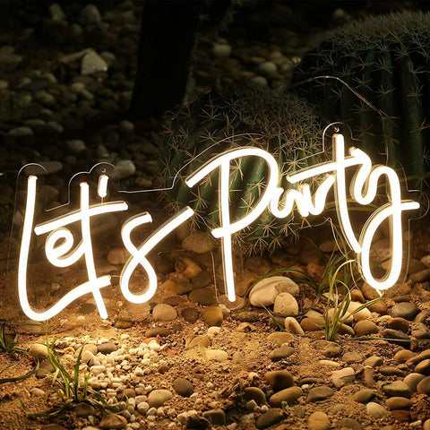 Let's Party Neon LED Sign 12V Powered