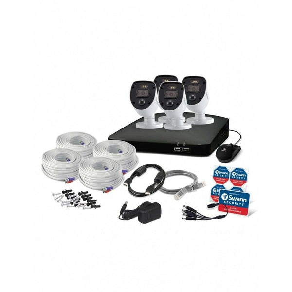 Swann 8MP 4K DVK 456804RL Enforcer 4 Camera 4 Channel DVR w/motion-active lights  CCTV system