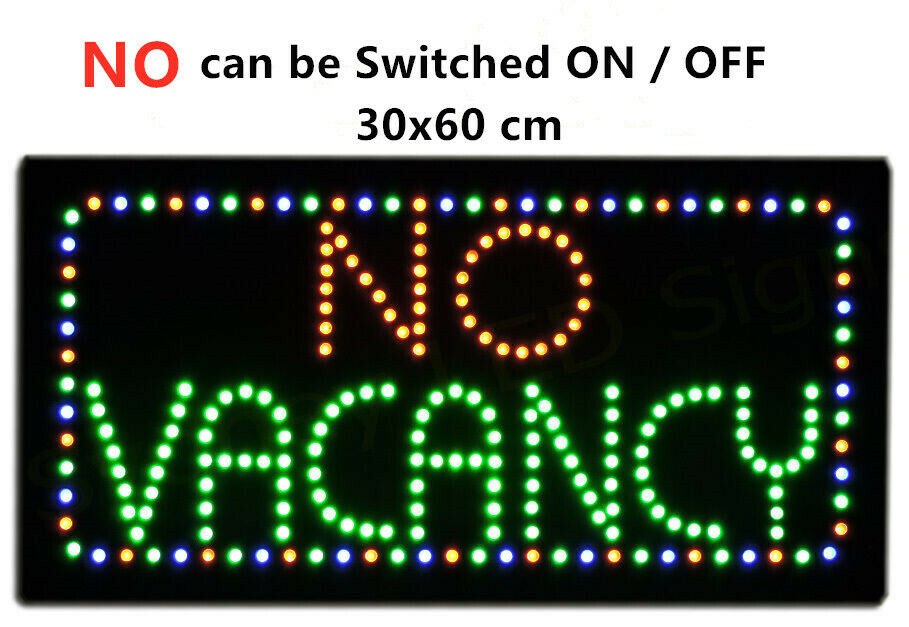 Epoxy NO VACANCY LED Sign Shop Business Restaurant High Quality Board