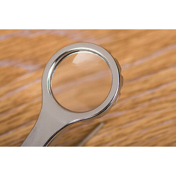Round Tip Tweezers with Magnifier