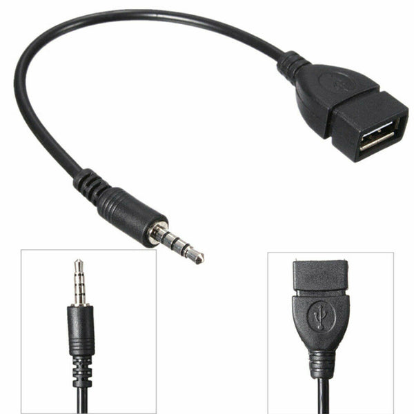 AUX Audio to USB 2.0 Converter Cord Car Player