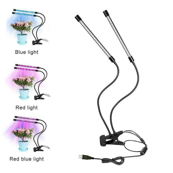 LED Dual or Quad LED Blue and Red Grow Light Clip Gadget