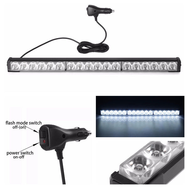 54w-108w 18x 24x 36x LED Spot Light Bar White W/ Lighter Plug 14 Modes For Car Pros